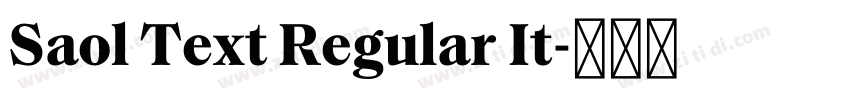 Saol Text Regular It字体转换